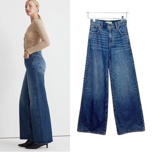 Madewell Super Wide Leg High Rise Women’s Medium Wash Jeans Sz 23